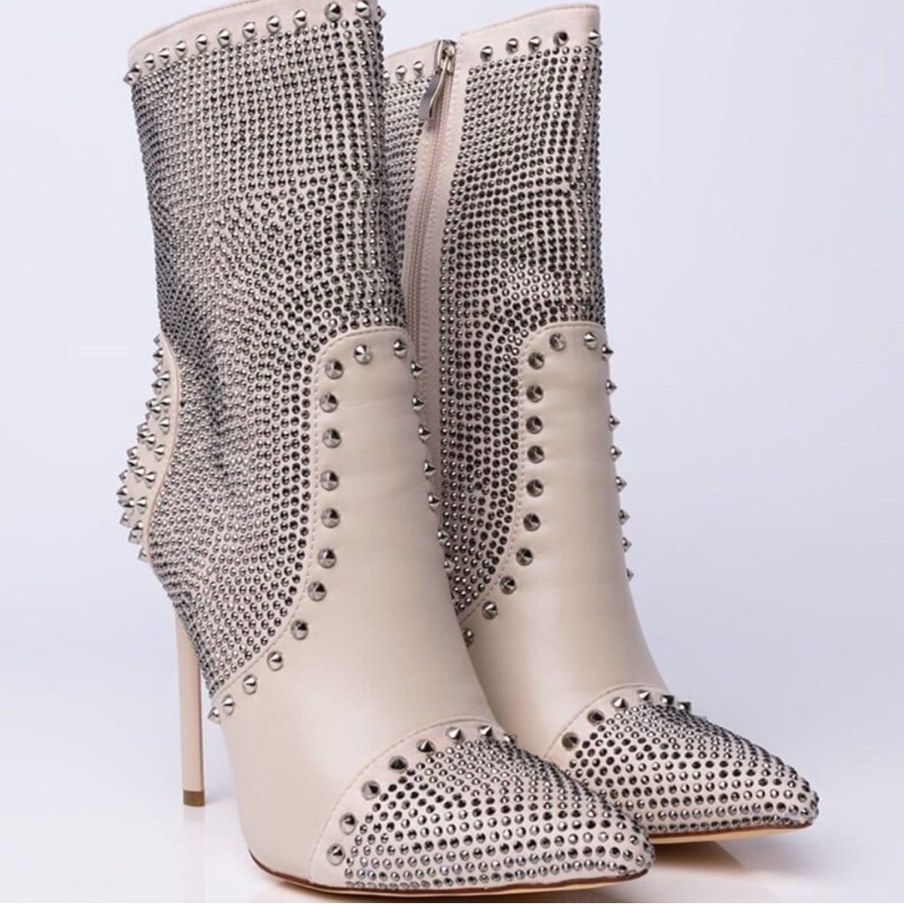 NEW AZALEA WANG RHINESTONE BOOTS size 9 - Picture 4 of 10